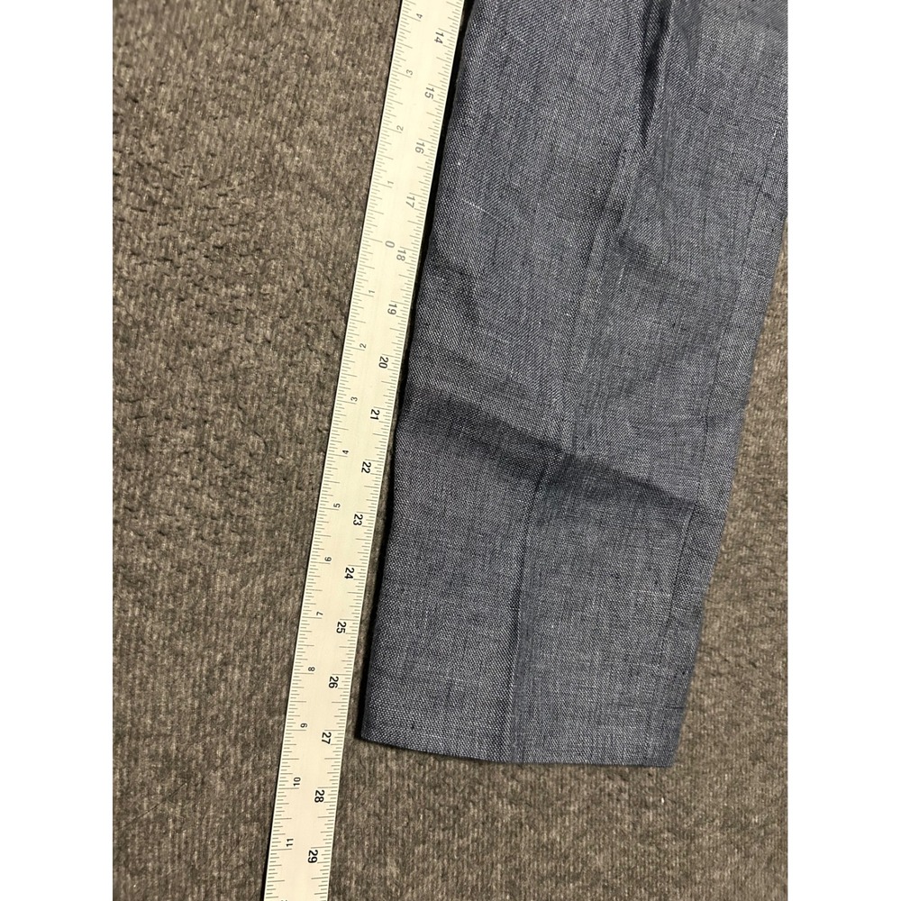 Suitsupply brescia linen pants mens blue dress trousers fit 33X27 office - Picture 6 of 7